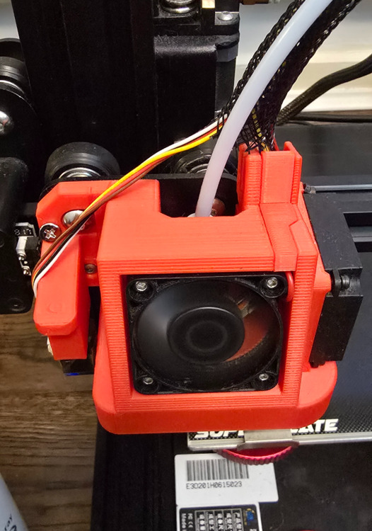 Toolhead with the Satsana shroud and Microprobe v2